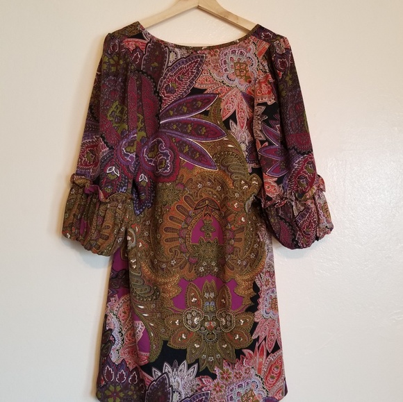 Voom Paisley Boho Hippy Dress - Picture 3 of 7